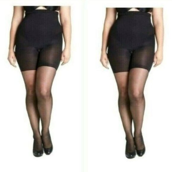 Two Spanx Women In Power High Waist Black Shaping Sheers Plus Size E BOGO - Picture 1 of 7